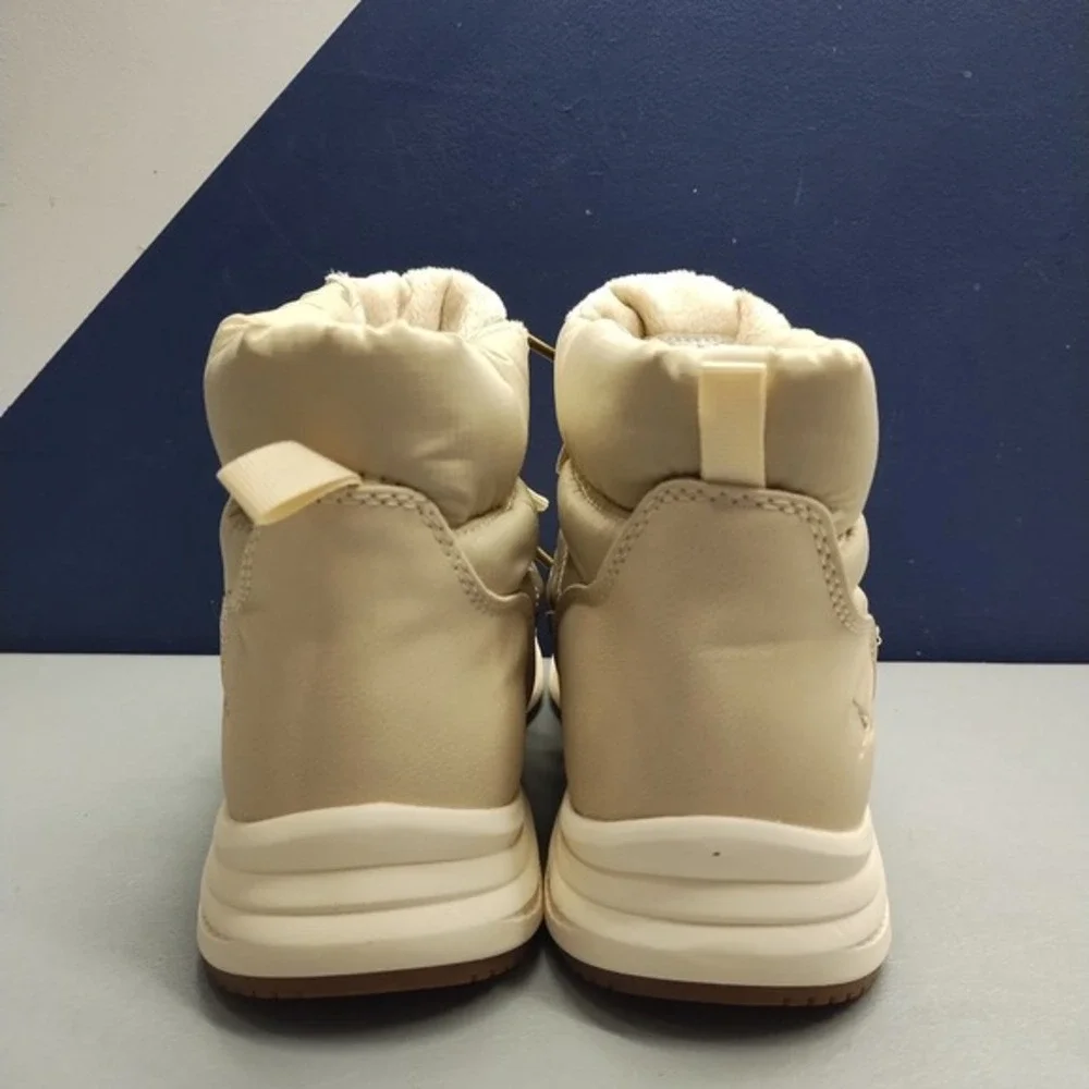 Eddie Bauer Balasana Winter Boots Womens US Size 11M Tan White Synthetic Lace Up